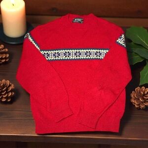 Vintage Jantzen Fair Isle Nordic Grandpa Sweater Cottage Cozy USA Men’s Size M